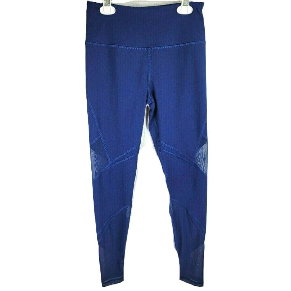 Victoria Secret Sport Leggings Womens Size Small Blue Mesh Panel